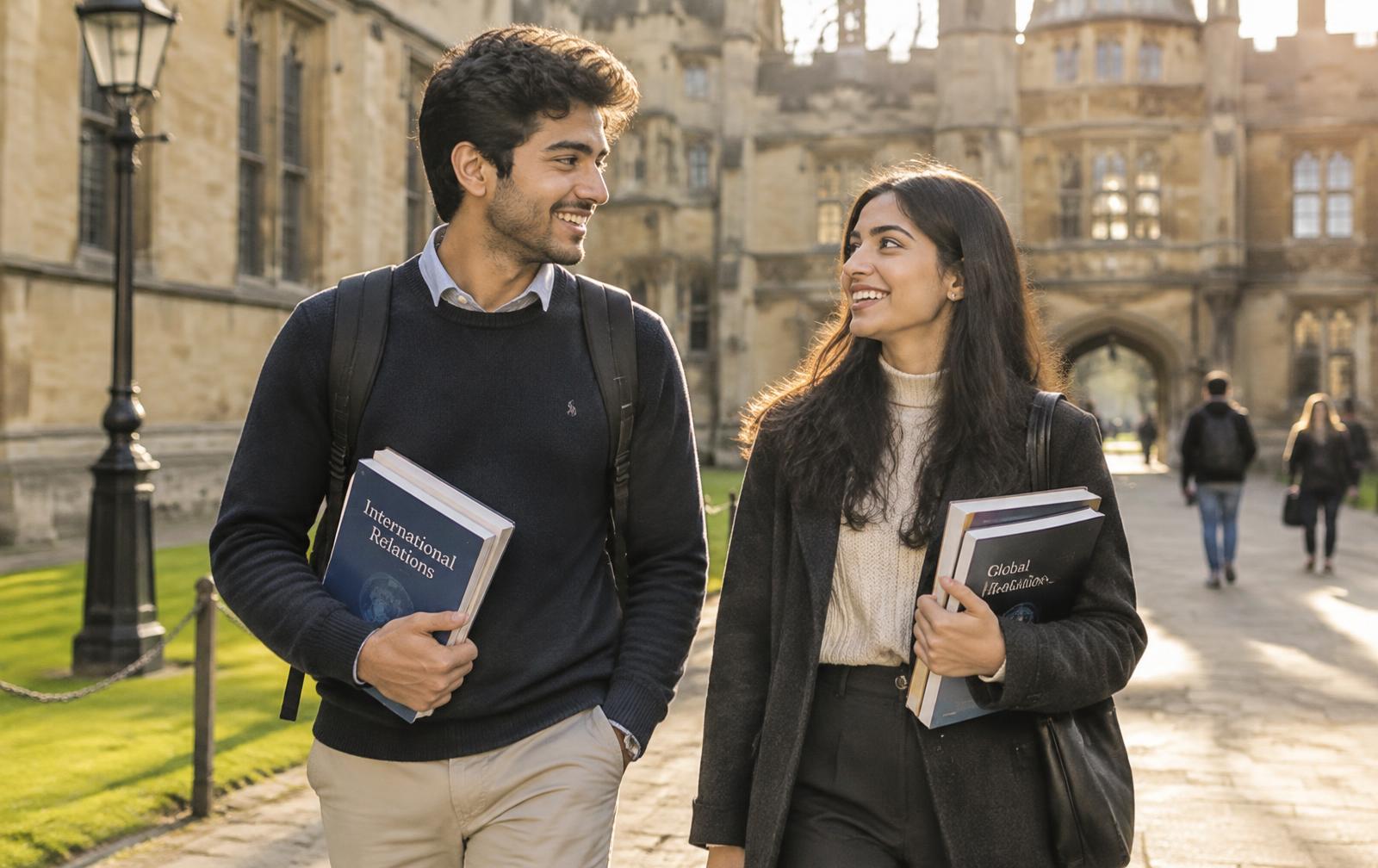 Pakistani students on a UK university campus